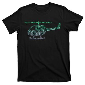 Chopper Silhouette Helicopter Pilot Helicopter T-Shirt