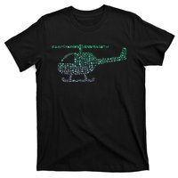 Chopper Silhouette Helicopter Pilot Helicopter T-Shirt