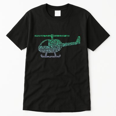 Chopper Silhouette Helicopter Pilot Helicopter Tall T-Shirt
