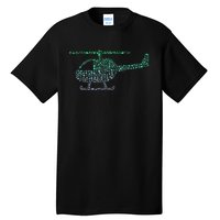 Chopper Silhouette Helicopter Pilot Helicopter Tall T-Shirt