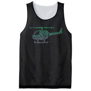 Chopper Silhouette Helicopter Pilot Helicopter Mesh Reversible Basketball Jersey Tank