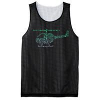 Chopper Silhouette Helicopter Pilot Helicopter Mesh Reversible Basketball Jersey Tank