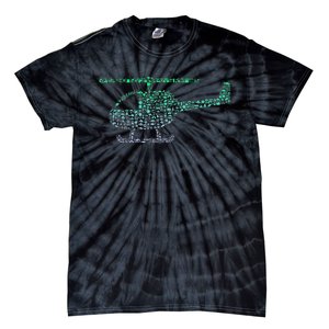 Chopper Silhouette Helicopter Pilot Helicopter Tie-Dye T-Shirt