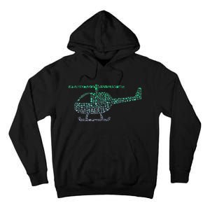 Chopper Silhouette Helicopter Pilot Helicopter Tall Hoodie