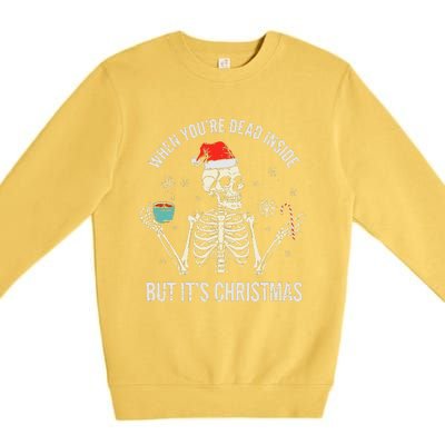 Christmas Skeleton Hot Chocolate Xmas Premium Crewneck Sweatshirt