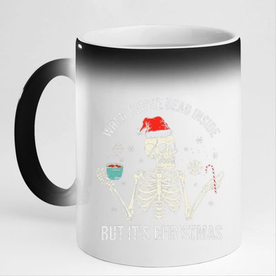 Christmas Skeleton Hot Chocolate Xmas 11oz Black Color Changing Mug