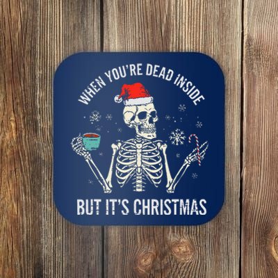 Christmas Skeleton Hot Chocolate Xmas Coaster