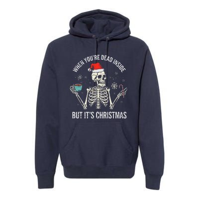 Christmas Skeleton Hot Chocolate Xmas Premium Hoodie