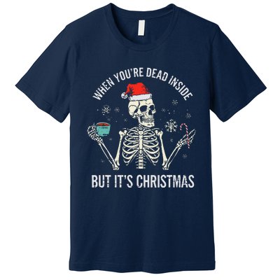 Christmas Skeleton Hot Chocolate Xmas Premium T-Shirt