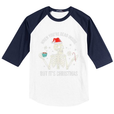 Christmas Skeleton Hot Chocolate Xmas Baseball Sleeve Shirt