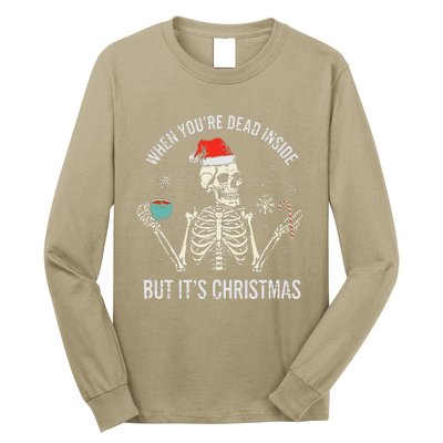 Christmas Skeleton Hot Chocolate Xmas Long Sleeve Shirt