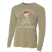 Christmas Skeleton Hot Chocolate Xmas Cooling Performance Long Sleeve Crew