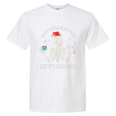 Christmas Skeleton Hot Chocolate Xmas Garment-Dyed Heavyweight T-Shirt