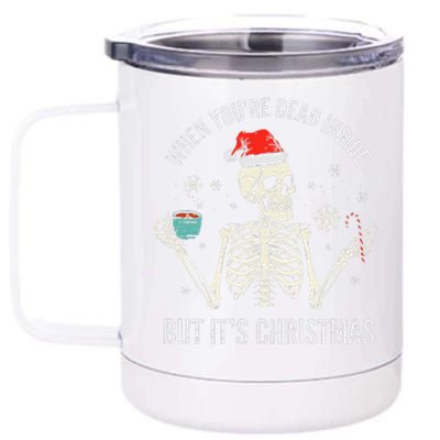 Christmas Skeleton Hot Chocolate Xmas 12 oz Stainless Steel Tumbler Cup