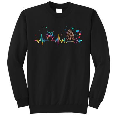 Cocker Spaniel Heartbeat Tie Dye Dog Lovers Sweatshirt