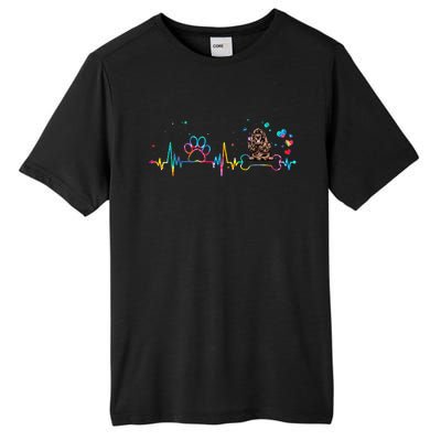 Cocker Spaniel Heartbeat Tie Dye Dog Lovers Tall Fusion ChromaSoft Performance T-Shirt