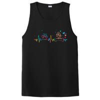 Cocker Spaniel Heartbeat Tie Dye Dog Lovers PosiCharge Competitor Tank