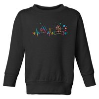 Cocker Spaniel Heartbeat Tie Dye Dog Lovers Toddler Sweatshirt