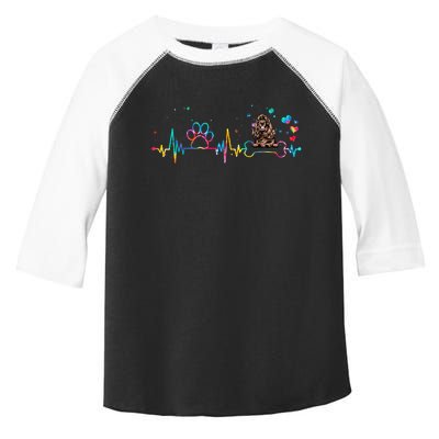 Cocker Spaniel Heartbeat Tie Dye Dog Lovers Toddler Fine Jersey T-Shirt