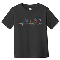 Cocker Spaniel Heartbeat Tie Dye Dog Lovers Toddler T-Shirt