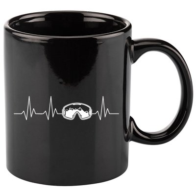Colorado Ski Heartbeat Skiing Goggles Snow Mountain Winter Cute Gift 11oz C Handle Ceramic Mug