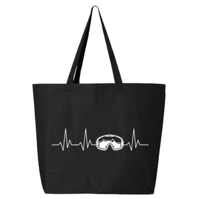 Colorado Ski Heartbeat Skiing Goggles Snow Mountain Winter Cute Gift 25L Jumbo Tote