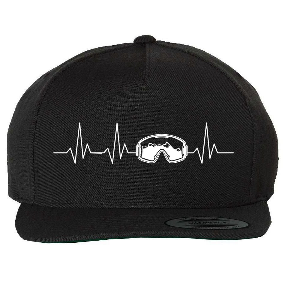 Colorado Ski Heartbeat Skiing Goggles Snow Mountain Winter Cute Gift Wool Snapback Cap
