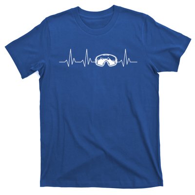 Colorado Ski Heartbeat Skiing Goggles Snow Mountain Winter Cute Gift T-Shirt