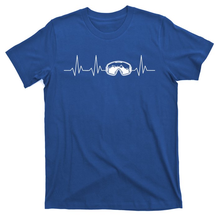 Colorado Ski Heartbeat Skiing Goggles Snow Mountain Winter Cute Gift T-Shirt