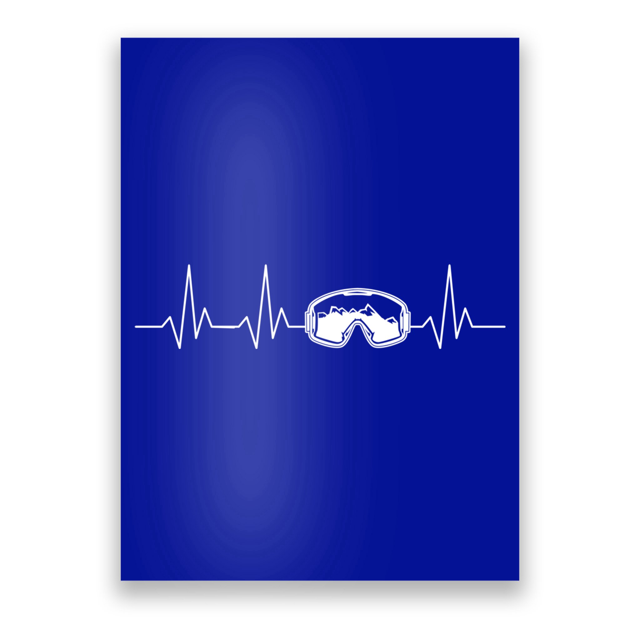 Colorado Ski Heartbeat Skiing Goggles Snow Mountain Winter Cute Gift Poster