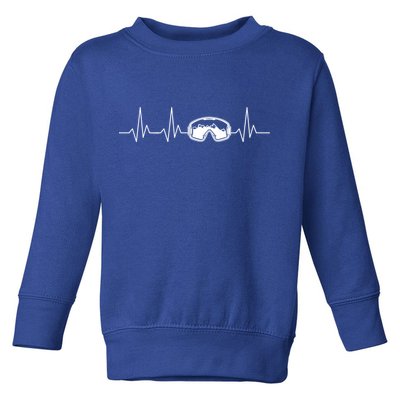 Colorado Ski Heartbeat Skiing Goggles Snow Mountain Winter Cute Gift Toddler Sweatshirt
