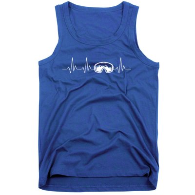 Colorado Ski Heartbeat Skiing Goggles Snow Mountain Winter Cute Gift Tank Top