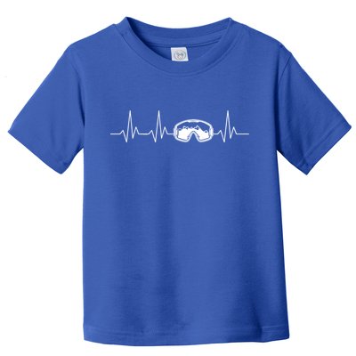 Colorado Ski Heartbeat Skiing Goggles Snow Mountain Winter Cute Gift Toddler T-Shirt