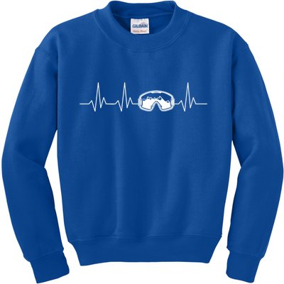 Colorado Ski Heartbeat Skiing Goggles Snow Mountain Winter Cute Gift Kids Sweatshirt