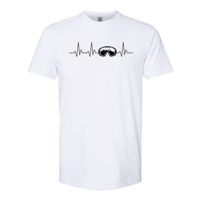 Colorado Ski Heartbeat Skiing Goggles Snow Mountain Winter Cute Gift Softstyle CVC T-Shirt