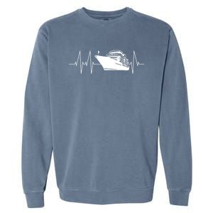 Cruise Ship Heartbeat Family Cruise Gift Garment-Dyed Sweatshirt