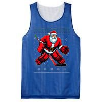 Christmas Santa Hockey Goalie Ugly Christmas Sweater  Mesh Reversible Basketball Jersey Tank