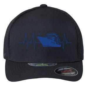 Cruise Ship Heartbeat Family Cruise Gift Flexfit Unipanel Trucker Cap