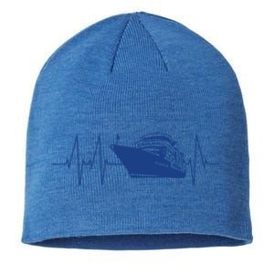 Cruise Ship Heartbeat Family Cruise Gift Sustainable Beanie