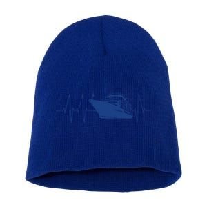 Cruise Ship Heartbeat Family Cruise Gift Short Acrylic Beanie