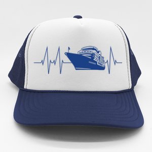 Cruise Ship Heartbeat Family Cruise Gift Trucker Hat