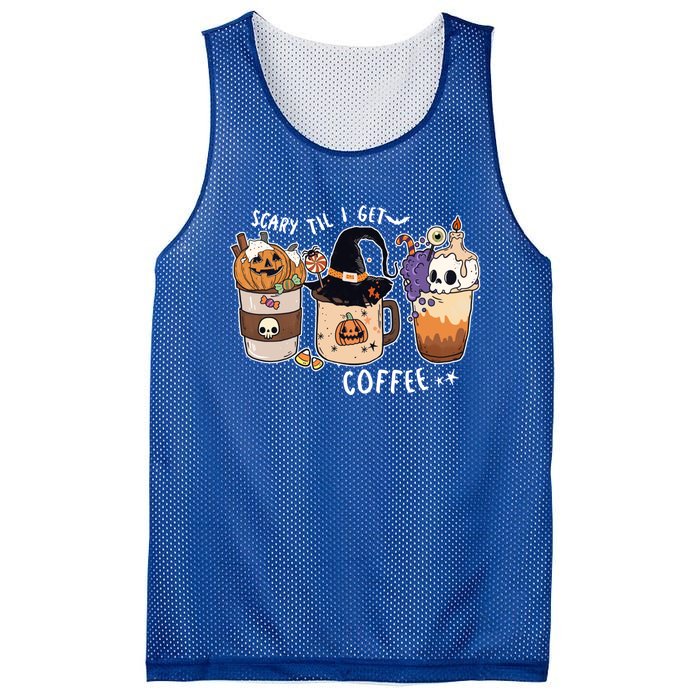 Cute Spooky Halloween Pumpkin S Coffee Gift Mesh Reversible Basketball Jersey Tank