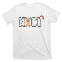 Cute Santa Hat Reindeer Christmas Light Xmas Nicu Nurse T-Shirt