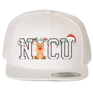 Cute Santa Hat Reindeer Christmas Light Xmas Nicu Nurse Wool Snapback Cap