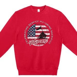 Celebrating Service Honoring Sacrifice Patriot Premium Crewneck Sweatshirt