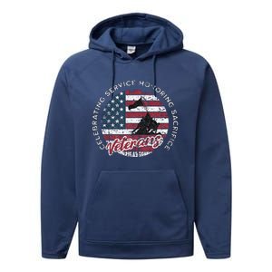 Celebrating Service Honoring Sacrifice Patriot Performance Fleece Hoodie