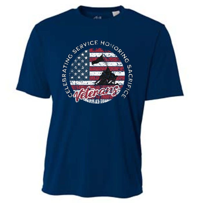 Celebrating Service Honoring Sacrifice Patriot Cooling Performance Crew T-Shirt