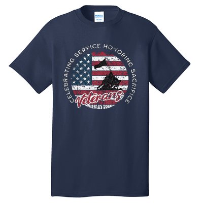 Celebrating Service Honoring Sacrifice Patriot Tall T-Shirt