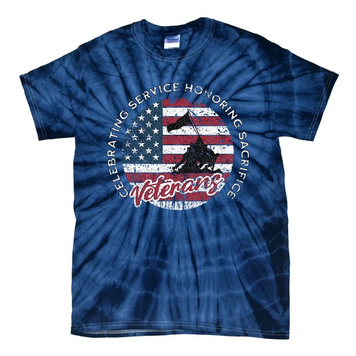 Celebrating Service Honoring Sacrifice Patriot Tie-Dye T-Shirt