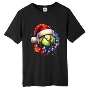 Christmas Softball Holiday Softball Player Xmas Tall Fusion ChromaSoft Performance T-Shirt